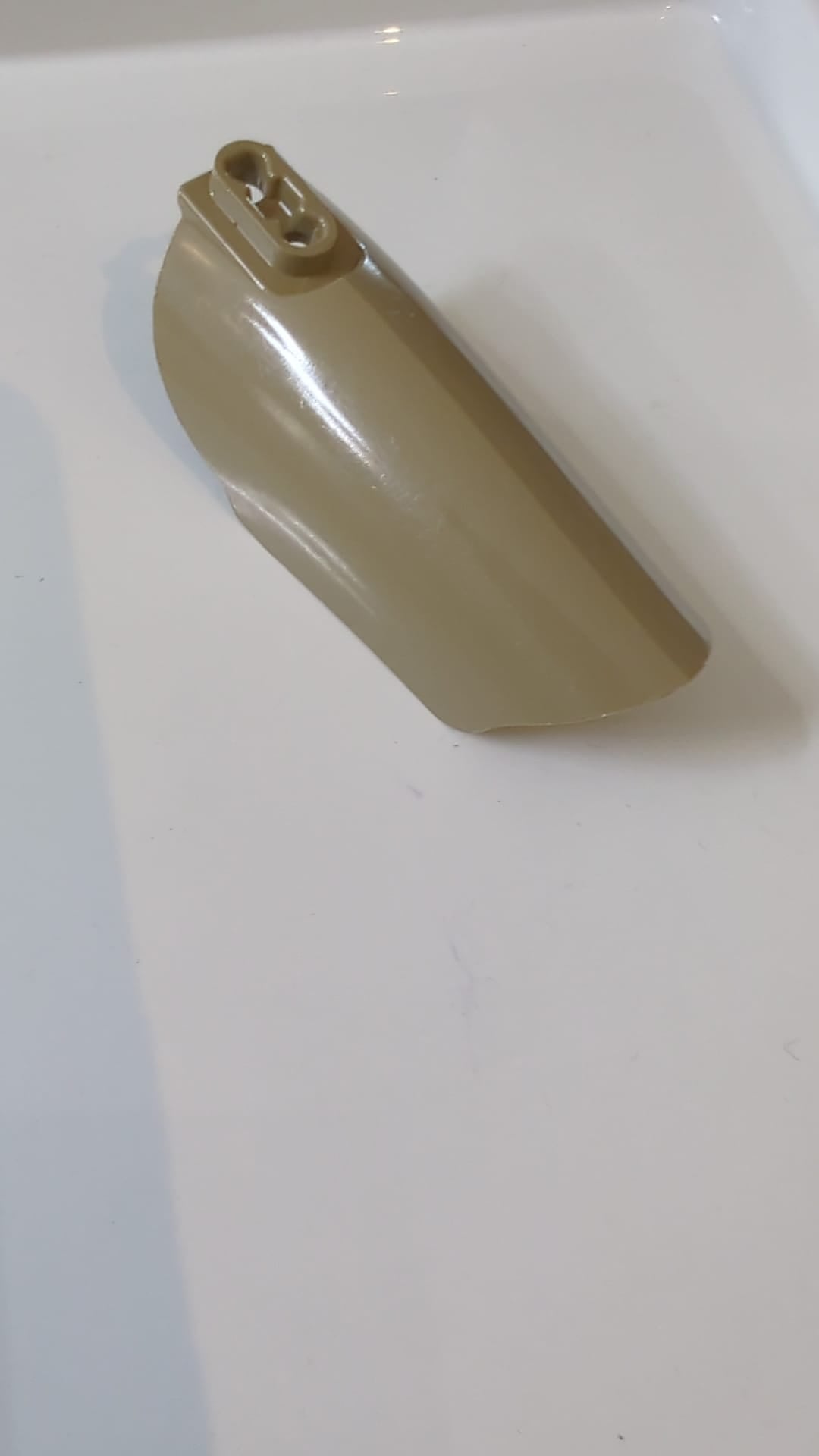 Rüstung für große Figuren, Arm-/Beinabdeckung mit Kugelgelenk und 2 Löchern dunkelbeige