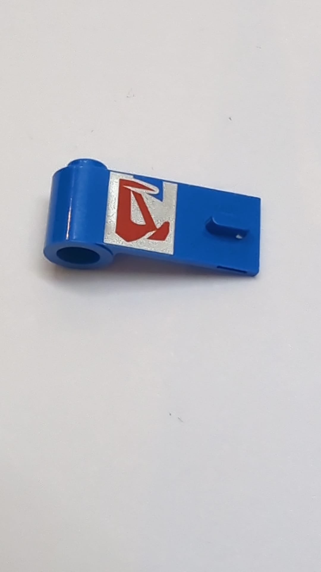 1x3x1 Tür links mit silber-rotem Muster blau