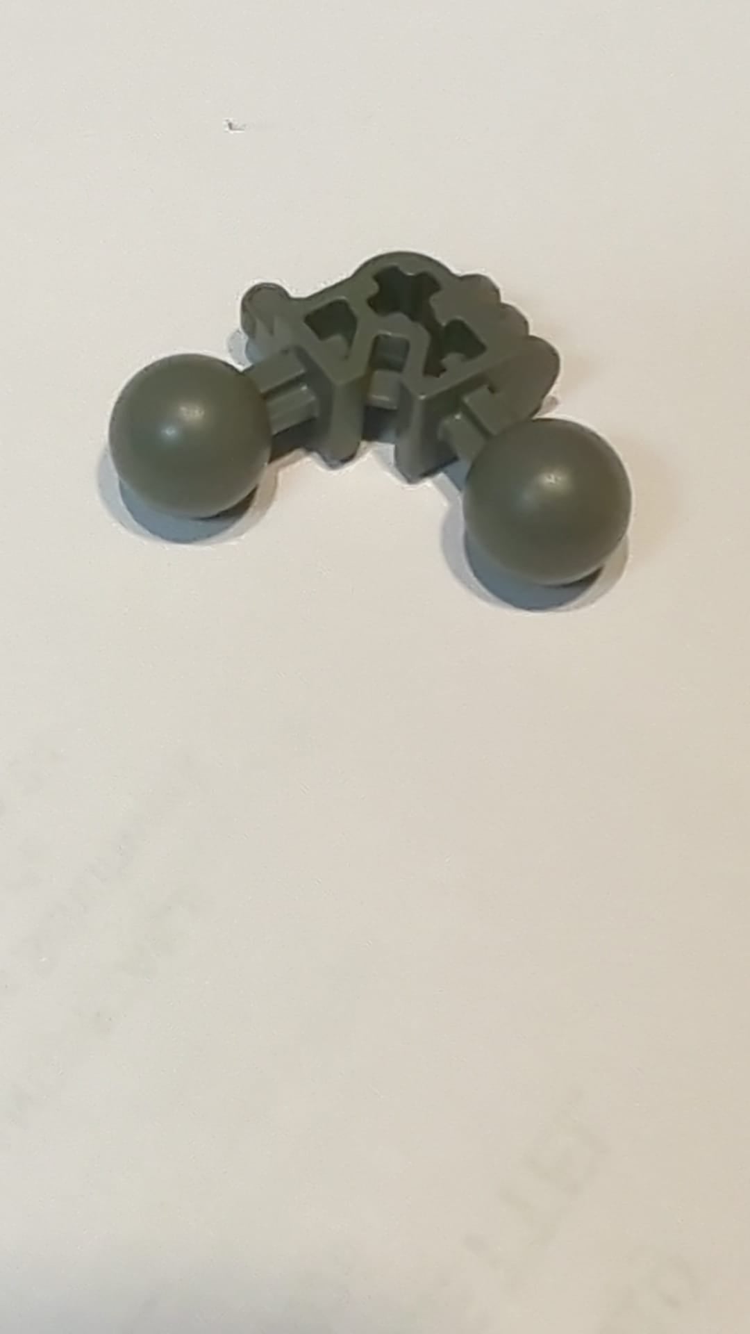 Bionicle Kugelgelenk 3 x 3 x 2 90 Grad mit 2 Kugelgelenken und Achsloch neudunkelgrau