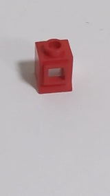 1x1x1 Fenster mit erweitertem Rahmen, mit "Glas", rot