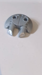 5x5 Bionicle-Waffe Schild mit zwei runden Zinken pearl hellgrau