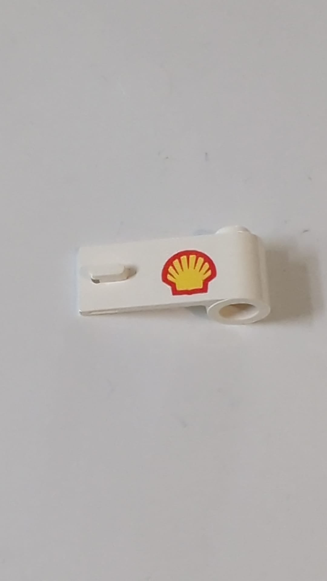 1x3x1 Tür rechts mit Muschel-Logo-Muster weiß