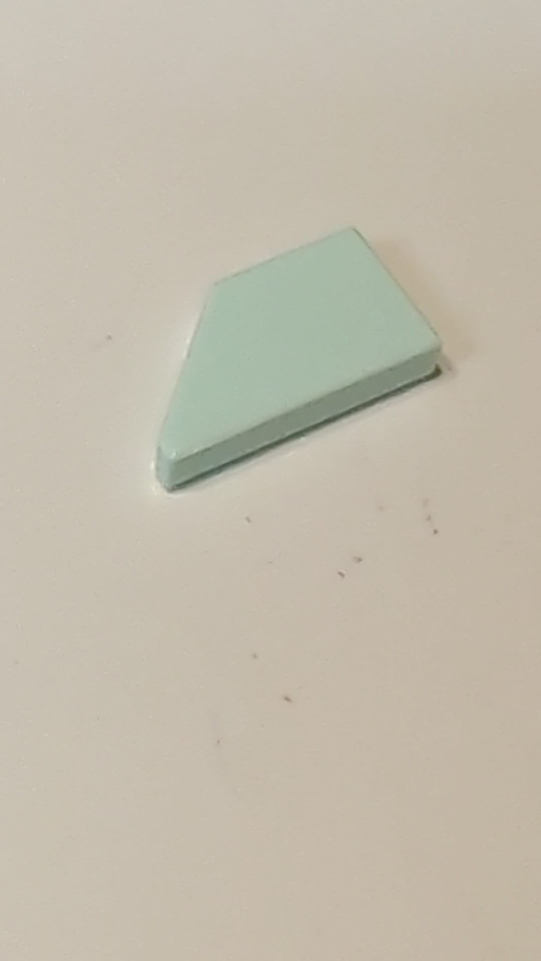 NEU 1 x 2 Fliese, modifiziert  Keil rechts hellaqua