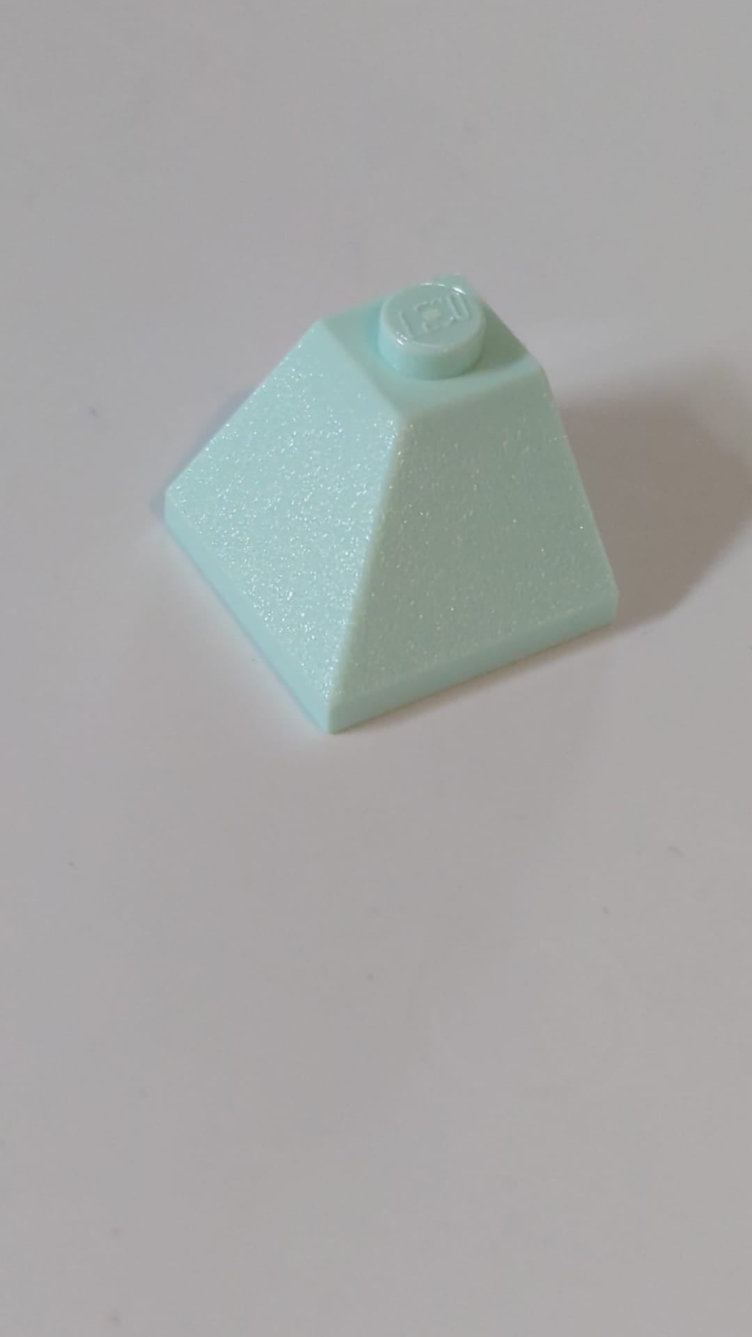 2x2 Schräge 45 Doppelkonvexe Ecke hellaqua