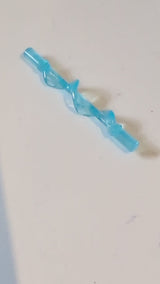 Minifigur, Waffennetz-Effekt, lang und schmal mit Stangenenden transparent hellblau