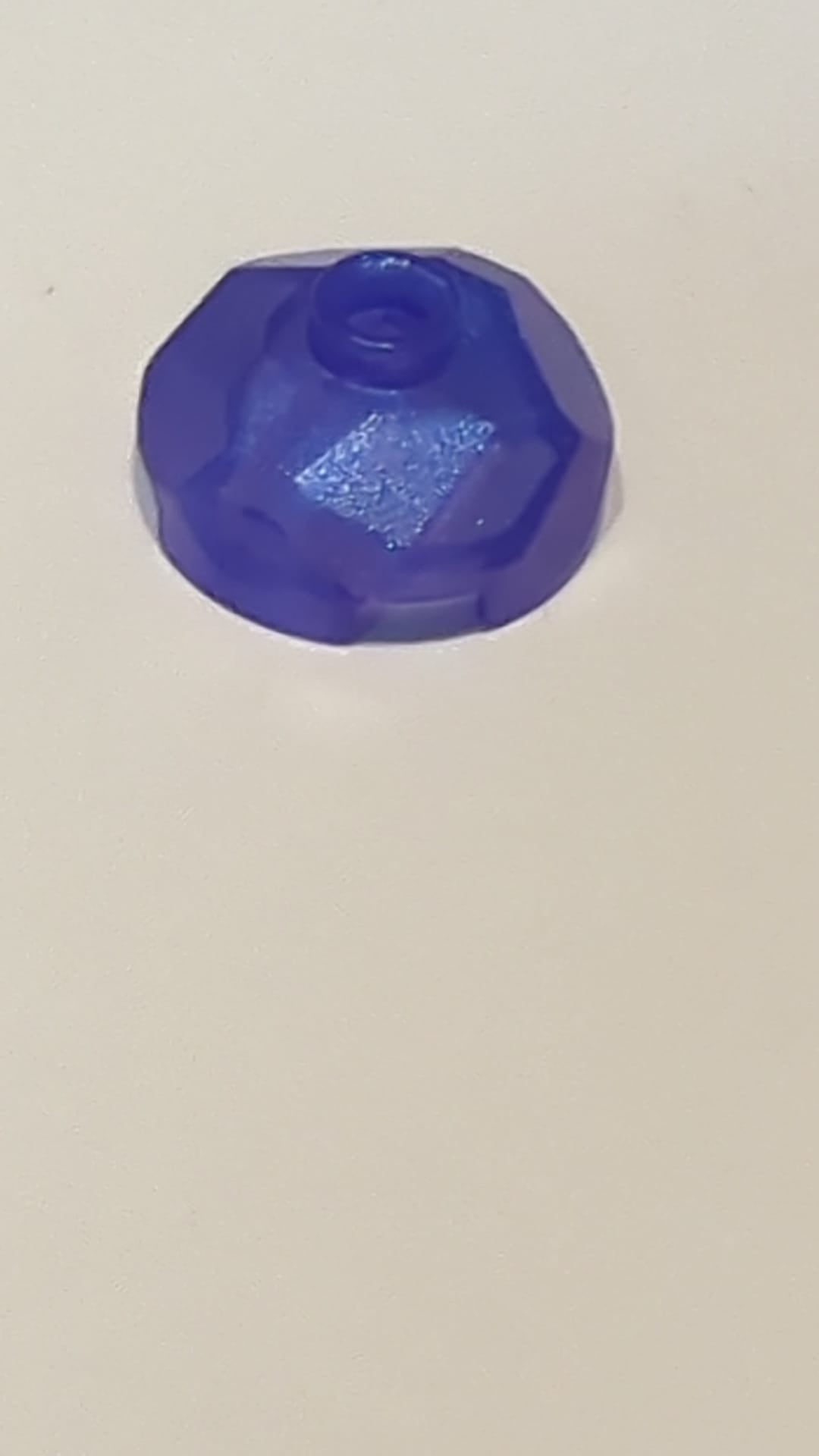 NEU 2 x 2 Felsbrocken oben satin transparent purple