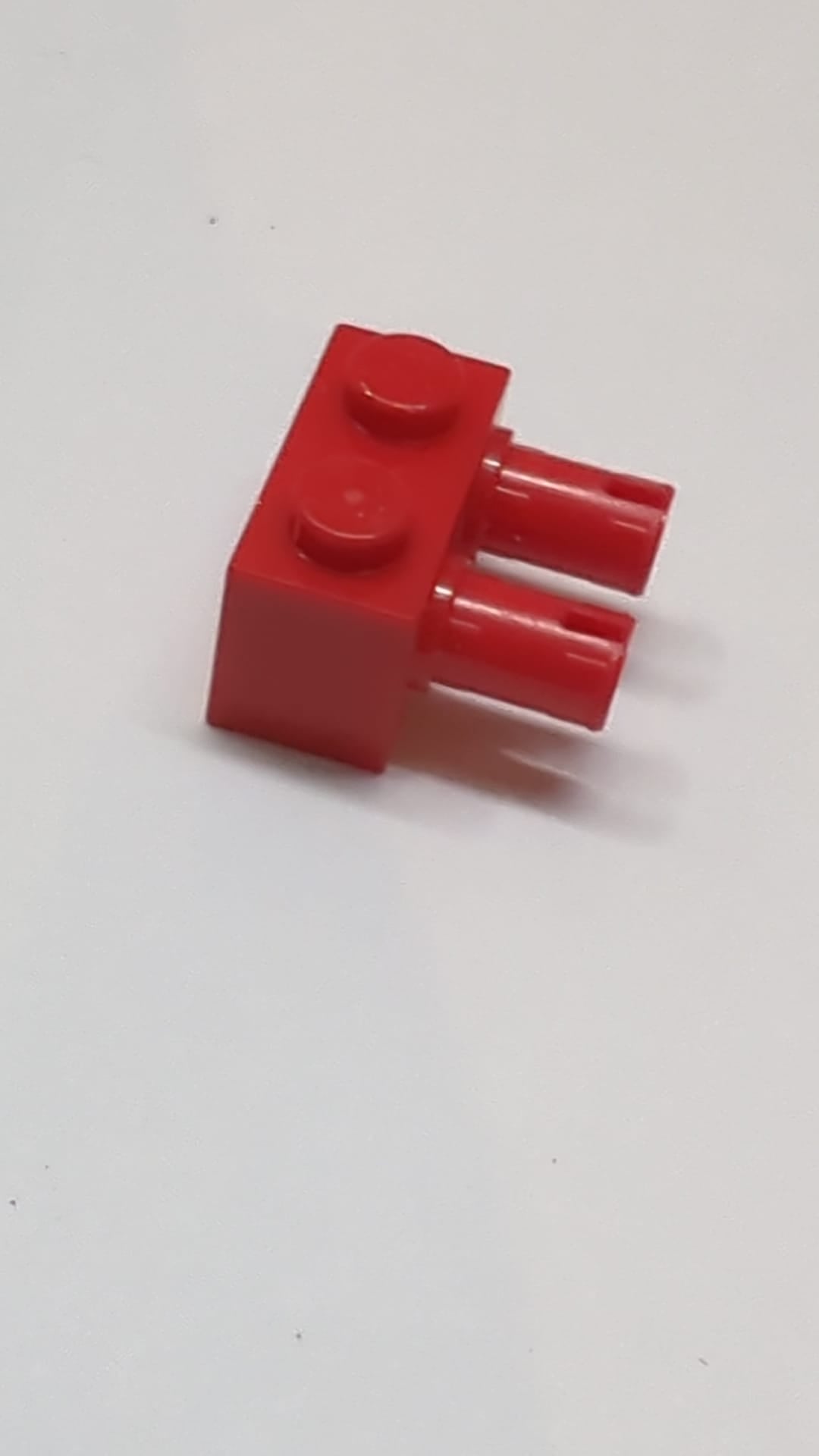 1x2 Stein modifiziert mit Stiften rot