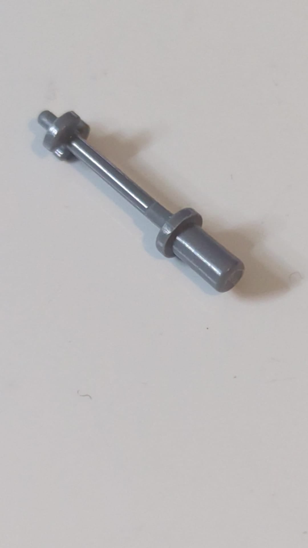 Minifigur, Skistock-Zubehör 3L mit Griff, Stopperring und Seitenstoppern neudunkelgrau