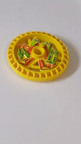 5x5 Technik Disk – RoboRider-Talisman-Rad, Giftgrün mit Robotermuster gelb