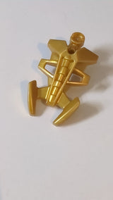 Bionicle-Rüstung, klein, dreieckig mit Zangenende pearlgold