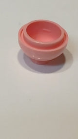 NEU 2 x 2 Stein, rund mit gewölbter Unterseite warm rosa