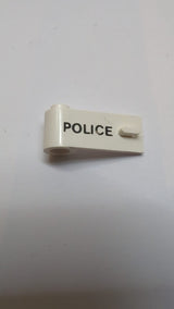 1x3x1 Tür links mit dem Muster „POLIZEI“ weiß