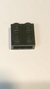 1x2x1 2/3 modifizierter Stein mit 4 Noppen an einer Seite schwarz black