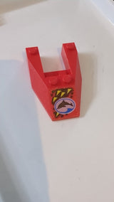 6x4 Front Keil Ausschnitt ohne Noppenkerben mit Divers Blue Team Logo-Muster rot
