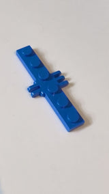 1x6 Scharnierplatte mit 2 und 3 Fingern an den Seiten blau