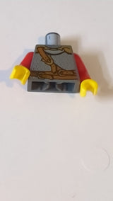 Torso Castle Kingdoms Brustgurt und Gürtel Vorder- und Rückseite Muster / Rote Arme / Gelbe Hände neudunkelgrau