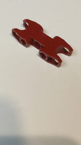 Technic, Achse- und Stiftverbinder 2 x 5 mit 2 Kugelgelenkaufnahmen, geschlossene Seiten, geschlossene Achslöcher dunkelrot