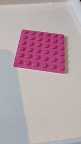 6x6 Platte knallpink / dunkelpink