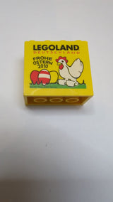 2x4x3 Stein mit Legoland Deutschland FROHE OSTERN 2010 Muster gelb
