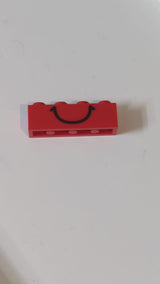 1x4 Stein mit Lächeln-Muster rot