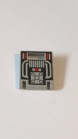 2x2x2 Behälter, Kiste Tür mit Schlitz mit M:Tron-Muster althellgrau