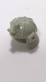 Minifigur, Kopfbedeckung Helm Ninja / Samurai mit Clip und kurzem Visier althellgrau