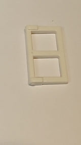 1x2x3 Fensterflügel mit Strebe und dicken Enden weiß