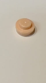 NEU 1 x 1 Platte, rund hellnougat (fleischfarben)