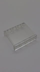 NEU Paneel 1 x 4 x 3 mit seitl. Supports - hohle Noppen transparent weiß