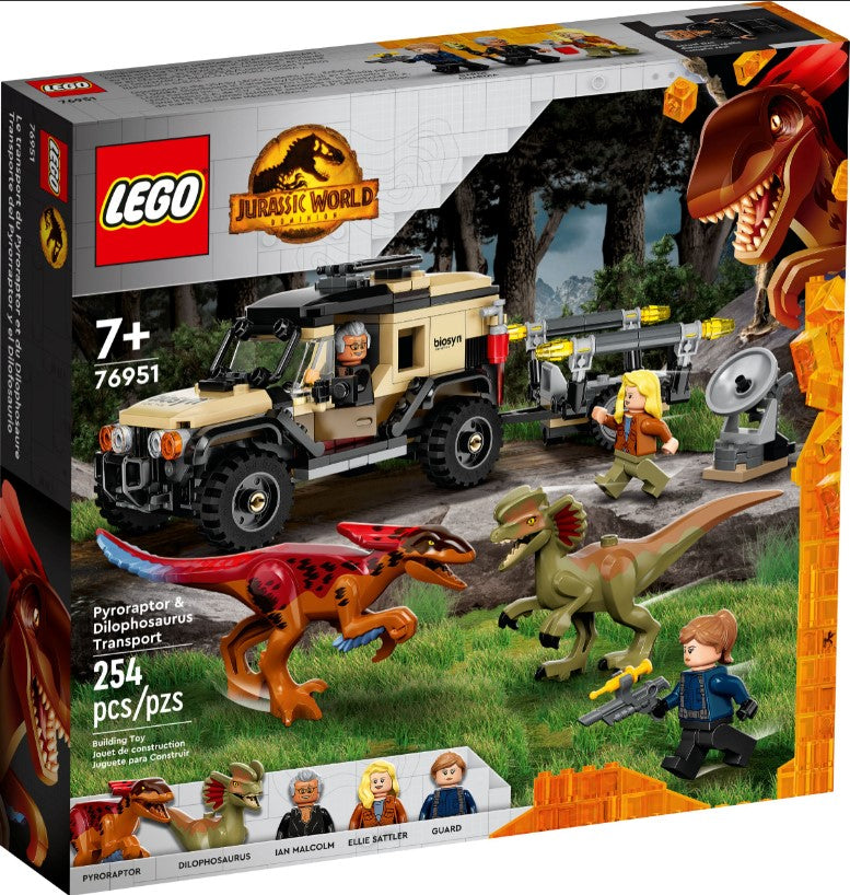 NEU LEGO® Jurassic World 76951 Pyroraptor & Dilophosaurus Transport