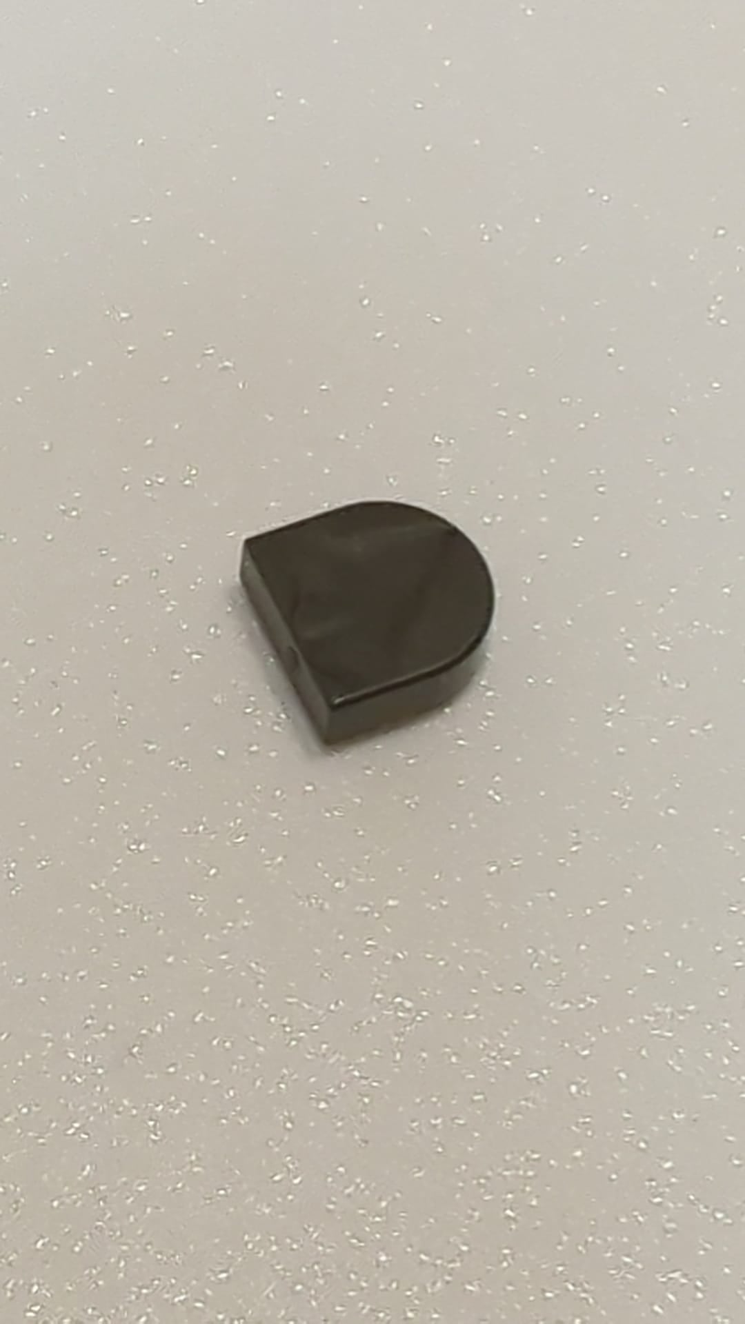 NEU Fliese, Rund 1 x 1 Halbkreis verlängert titan
