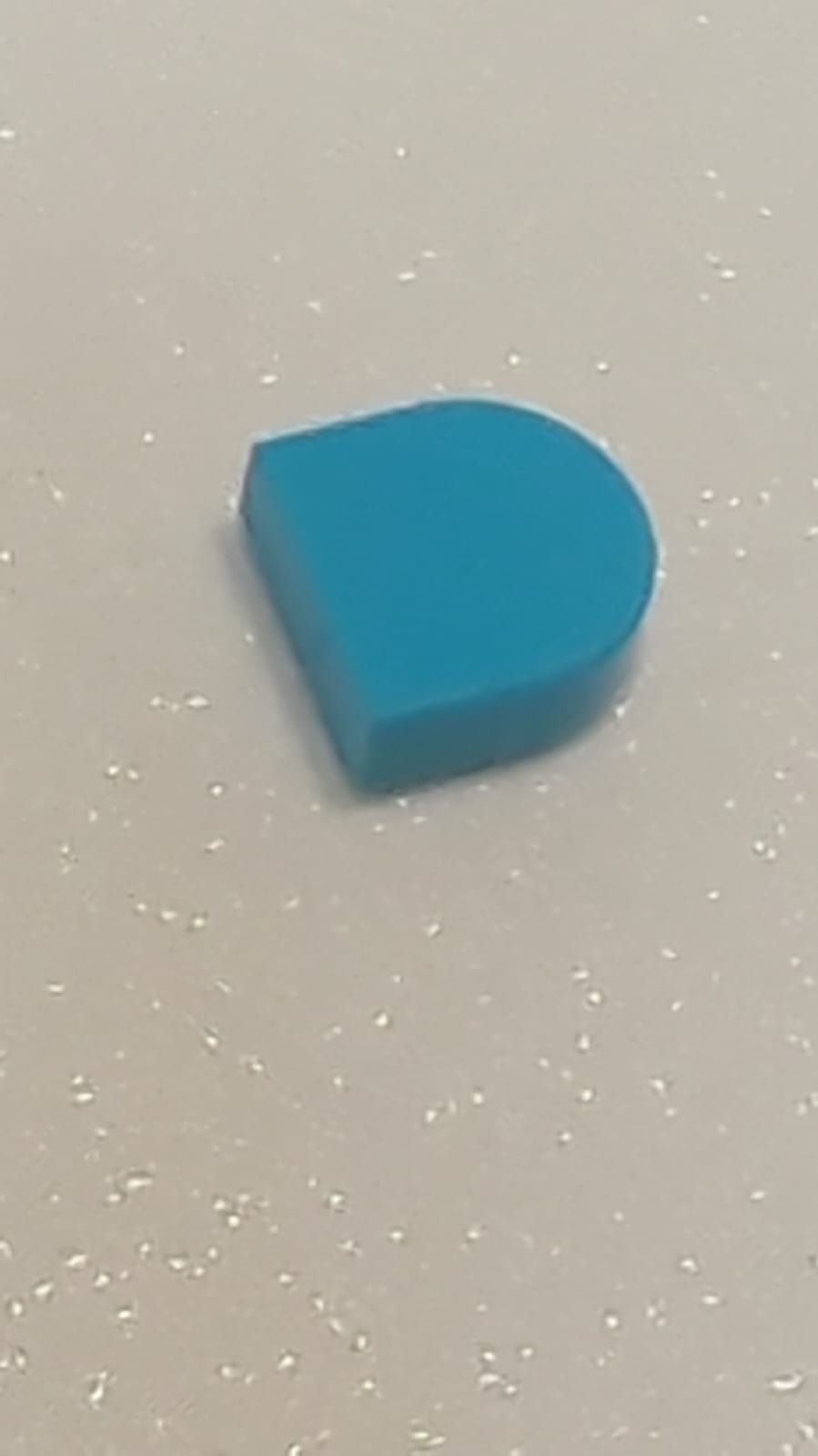 NEU Fliese, Rund 1 x 1 Halbkreis verlängert azur (medium)