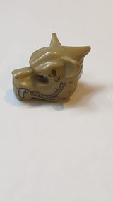 Minifigure, Headgear Mask Tiger with Fur, White Fangs, Copper Chain and Purple Sinew Patches Pattern