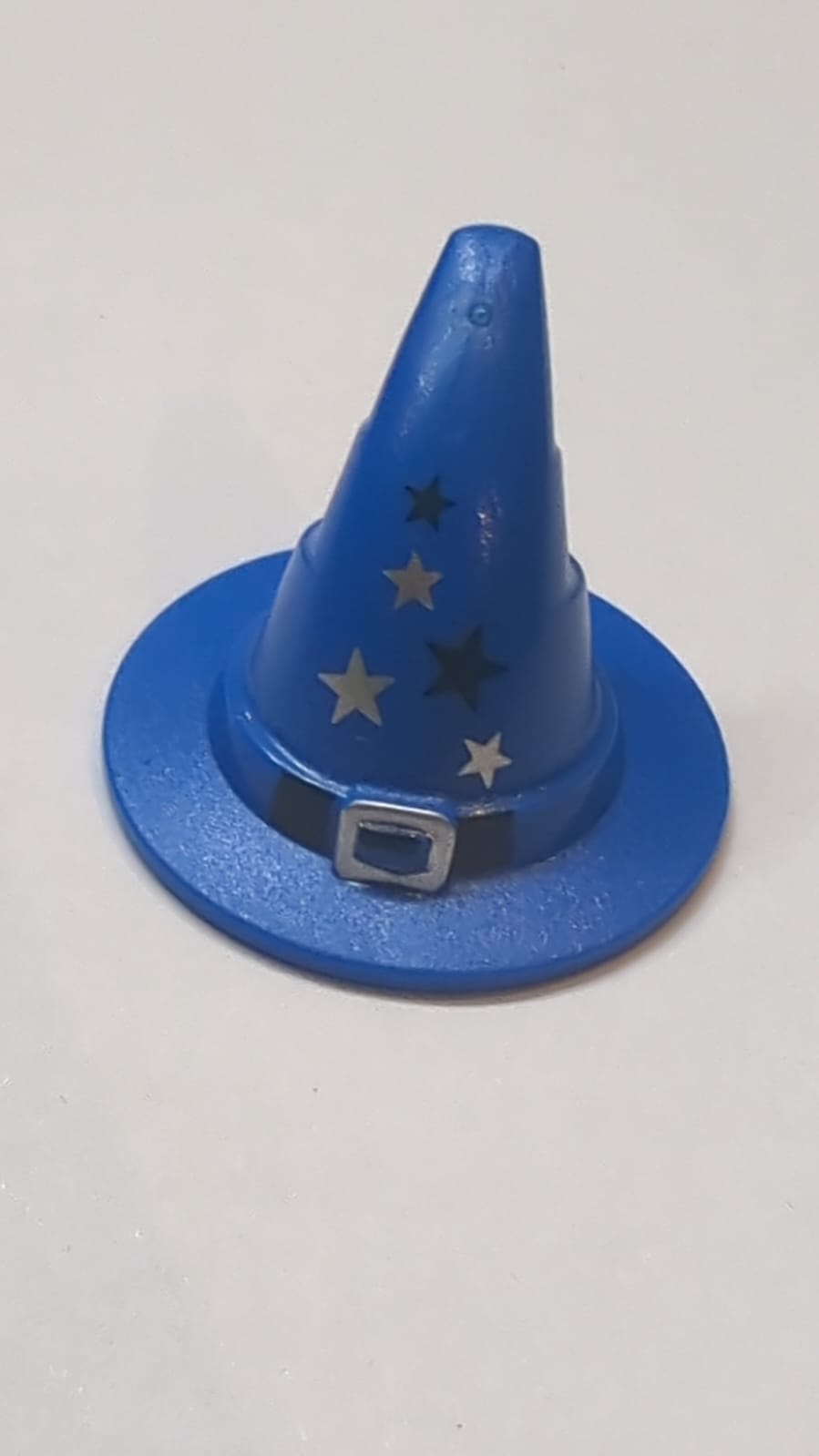 Minifigure, Headgear Hat, Wizard / Witch with Silver Buckle and Stars Pattern
