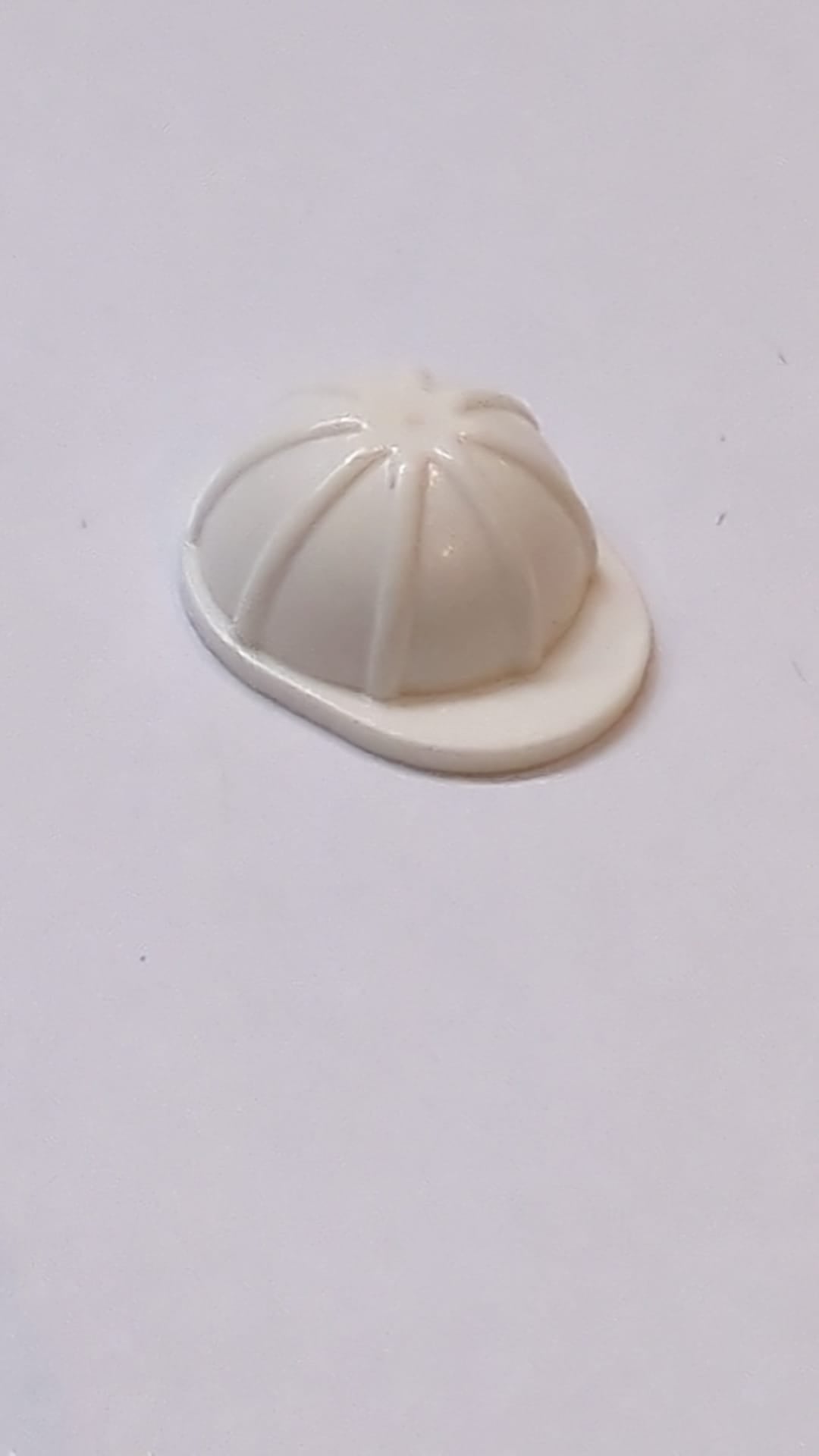 Bauarbeiterhelm, Kopfbedeckung Minifigur, weiß