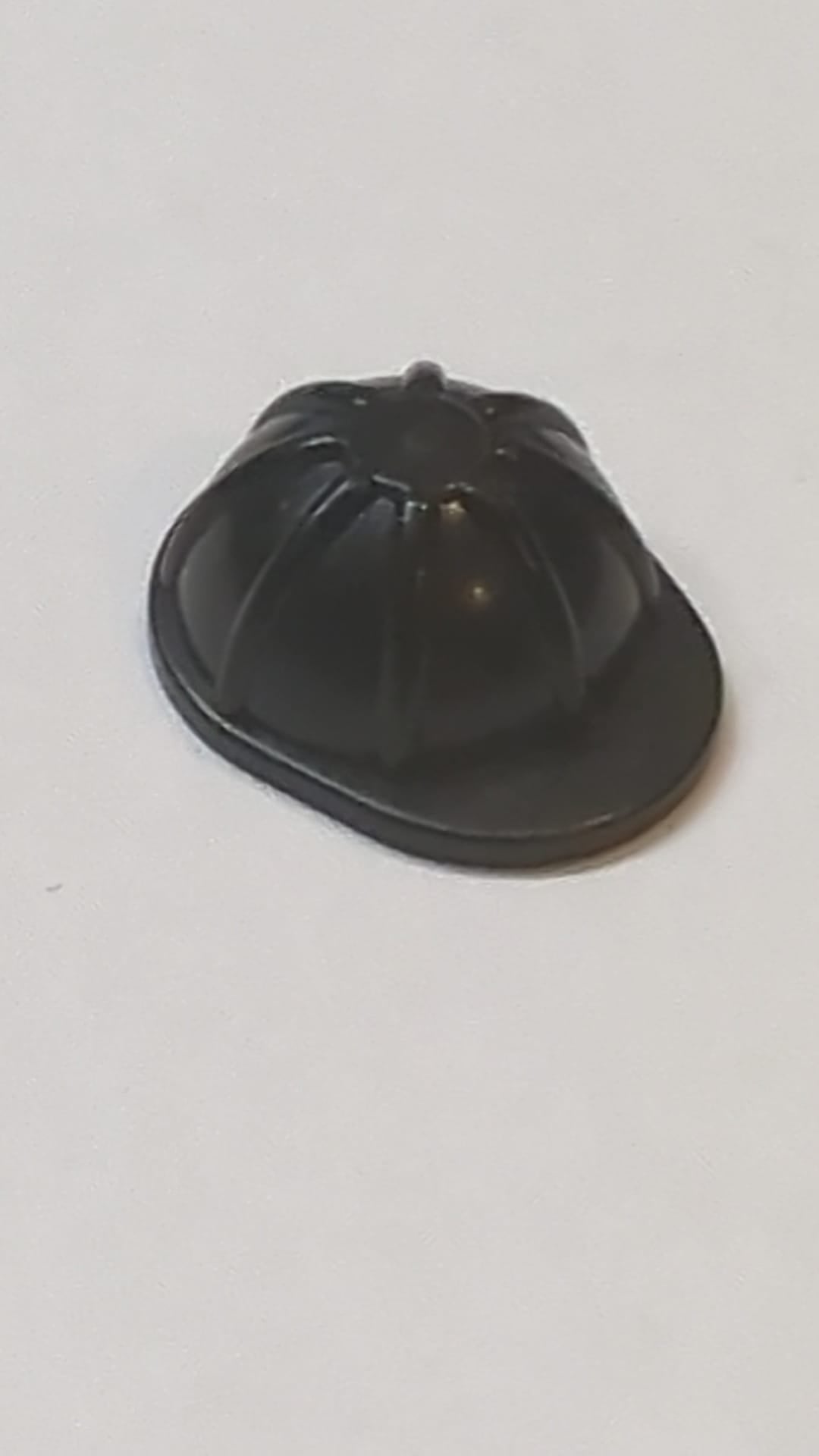 Bauarbeiterhelm, Kopfbedeckung Minifigur, schwarz