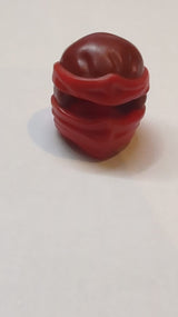Minifigur, Kopfbedeckung Ninjago Wickeltyp 2 mit geformten roten Wickeln und Knotenmuster dunkelrot