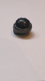 Kopfbedeckung Ninjago Wickeltyp 3 mit geformtem Perlen-Dunkelgrau-Bandana und Knotenmuster schwarz