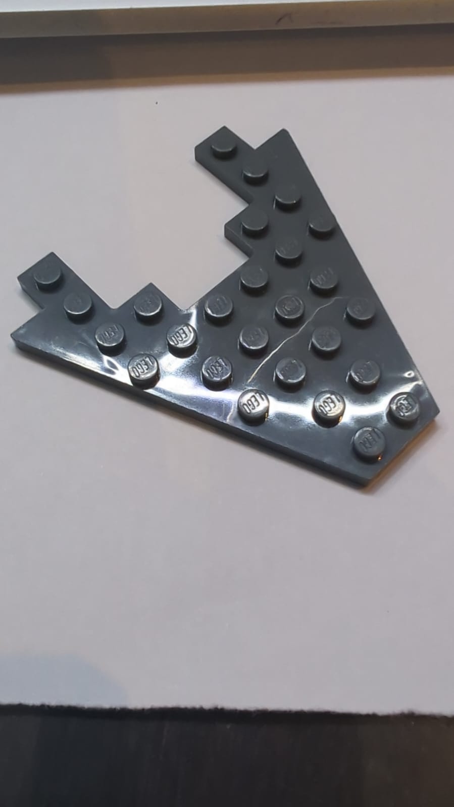 8x8 Flügelplatte mit 3x4 Ausschnitt neudunkelgrau