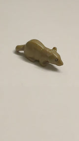 NEU Ratte / Maus mit schwarzen Augen, dunkelbeige