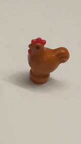 NEU Huhn, weite Basis (Noppe) bedruckt dunkelorange