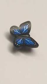 NEU Schmetterling mit Noppen Halter, bedruckt schwarz