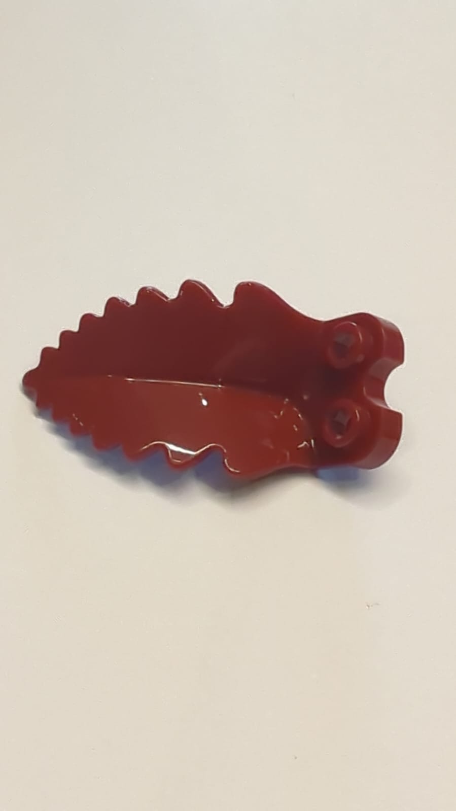 NEU Pflanzenplatte, Rund 1 x 2 mit gebogenem, aufrechtem Blatt dunkelrot