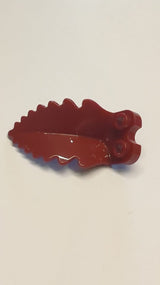 NEU Pflanzenplatte, Rund 1 x 2 mit gebogenem, aufrechtem Blatt dunkelrot