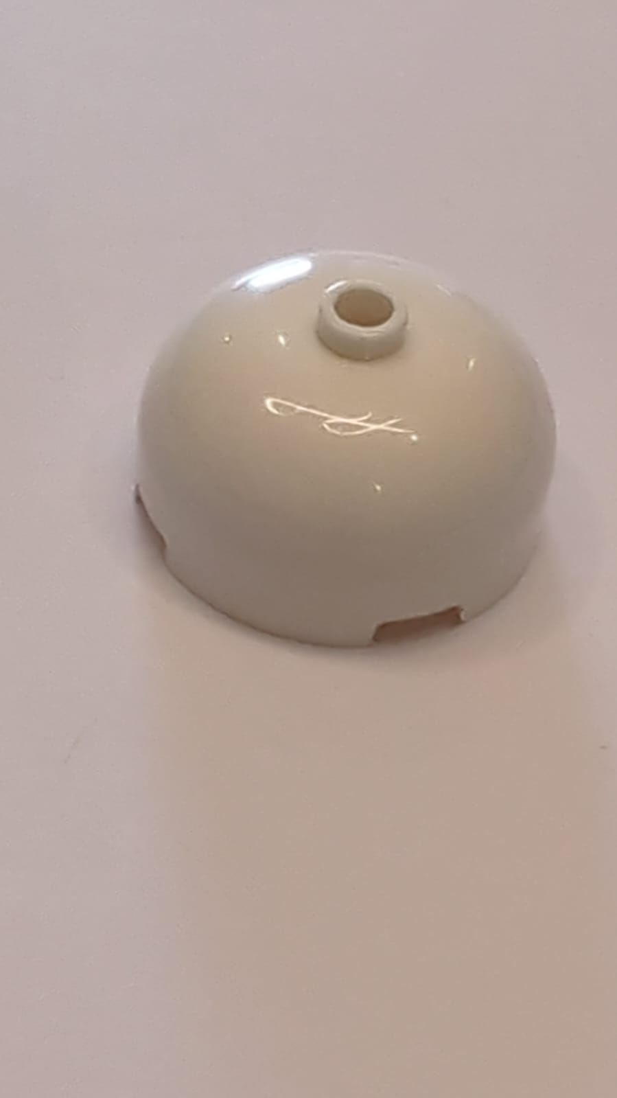 NEU Stein, Rund 3 x 3 x 1 1/3 Kuppeloberseite - Offene Noppe weiss