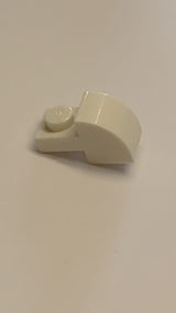 NEU Bogenstein, gewölbt 2 x 1 mit Noppe weiß