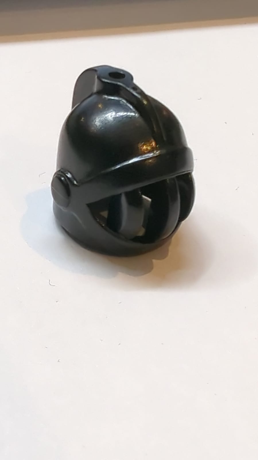 Minifigur, Helm Haube Schloss Geschlossen mit Fester Gesichtsgitter schwarz