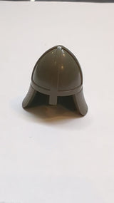 Kopfbedeckung Helm Schloss Nasalhelm mit geneigtem Nackenschutz altdunkelgrau