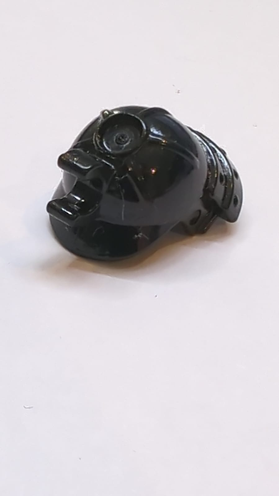 Kopfbedeckung -Helm Ninja / Samurai mit Clip und langem Visier schwarz