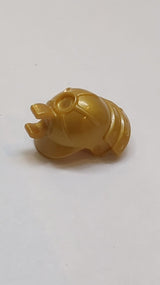 Kopfbedeckung -Helm Ninja / Samurai mit Clip und langem Visier pearlgold